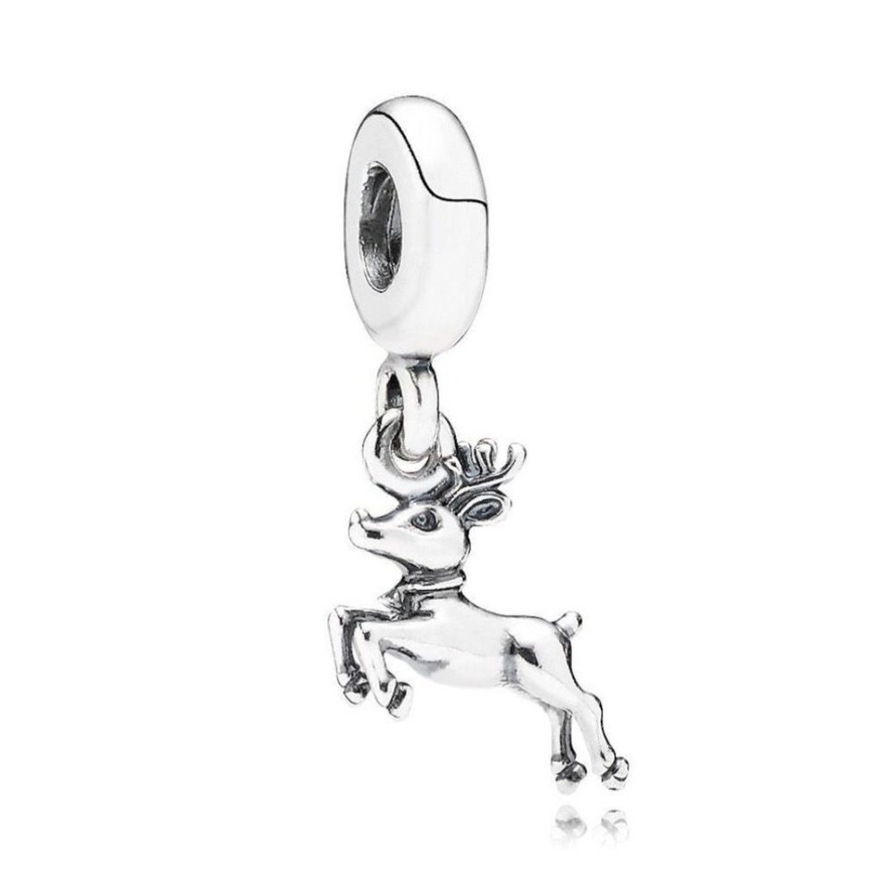 NOWT Pandora Reindeer Charm Dangle - Picture 1 of 2